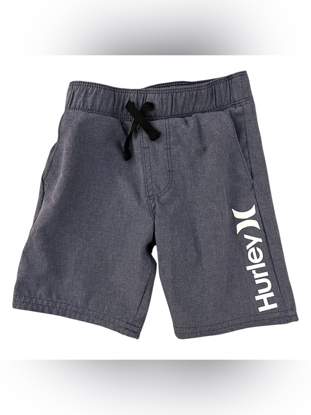 Hurley Blue Quick Dry Youth Shorts Size 4 with Drawstring Waist